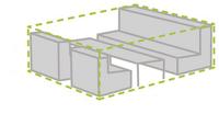 Perel - Au&szlig;enh&uuml;lle F&uuml;r Lounge-set - 200x150x75cm