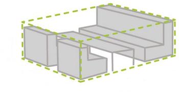 Perel Schutzh&uuml;lle f&uuml;r Gartenm&ouml;bel 200x150x75 cm grau (OCLS-S)