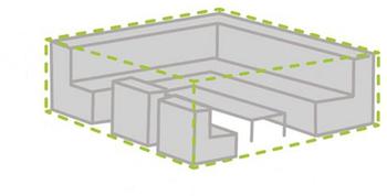 Perel Schutzh&uuml;lle Abdeckung f&uuml;r Loungem&ouml;bel 250x250cm Abdeckplane Lounge Garten