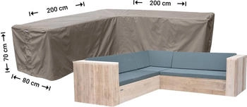 Raffles Covers Eckbank-Schutzhülle 200 x 200 x 85 H: 70 cm