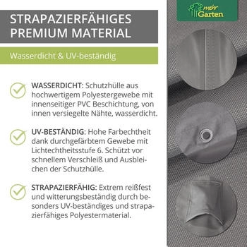 GWM Premium Schutzhülle für Loungegruppe L-Form 300 x 300 x 80 cm