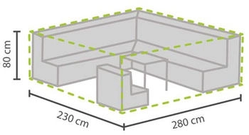 Perel Garten-Schutzhülle XL für Lounge-Gruppen 80 x 230 x 280 cm