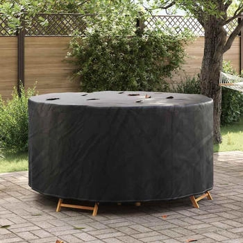 vidaXL Gartenm&ouml;belabdeckung Schwarz 182 x 182 x 85 cm 210D Stoff (4106008)