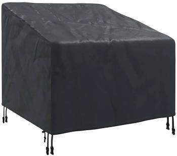 Gartenmöbel-Abdeckplane Wasserdicht – 350x260x90 Cm, Aus 420D Oxford, Mit Schnallen & Kordelzug, Schwarz
