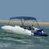 vidaXL 3 Bow Bimini Top Blau 183 x 196 x 137 cm (92366)