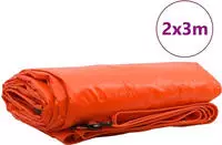 vidaXL Plane 650g / m&sup2; Orange 2 x 3 m Canvas mit PVC-Beschichtung