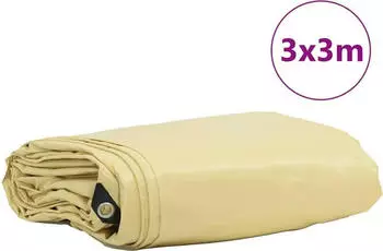 vidaXL Plane 650 g m&sup2; Beige 3 x 3 m (42017730)
