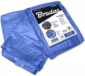 Bradas Gewebeplane 10x15m 60g/m&sup2; blau mit &Ouml;sen (PL10/15)
