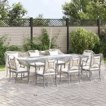 vidaXL Transparente Plane mit &Ouml;sen 6x6 m PVC (4018617)