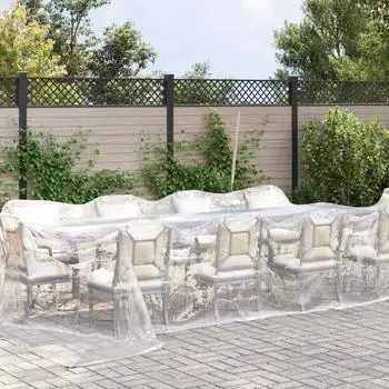 vidaXL Transparente Plane mit &Ouml;sen 4x12 m Polyethylen (4018523)