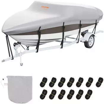 VEVOR Bootsplane 518-579cm, 243cm Breit, 600D Oxford, V-Rumpf, UV-Schutz
