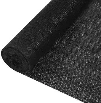 vidaXL Zaunblende HDPE Schwarz 2x25m 195g/m&sup2; (149366)