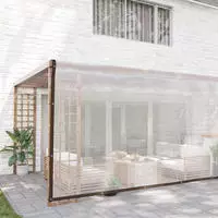 vidaXL Transparente Plane mit &Ouml;sen 5x10 m Polyethylen