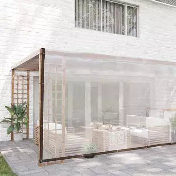 vidaXL Transparente Plane mit &Ouml;sen 5x10 m Polyethylen (4018571)