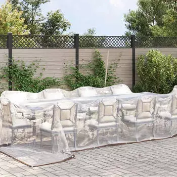 vidaXL Transparente Plane mit &Ouml;sen 5x6 m Polyethylen (4018569)