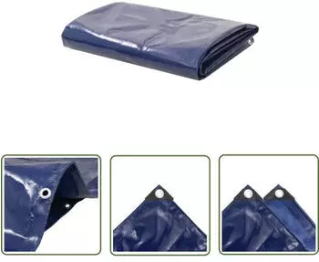 The Living Store Abdeckplane 650g/m² 5x6m Blau, wasserdicht (TLS144906)