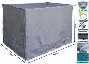 QUICK STAR Gitterbox Abdeckung 125x85x87cm Polyester Grau 10er-Pack (67506)