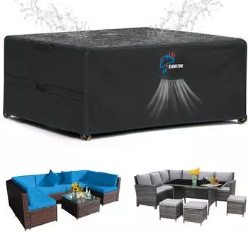 SIRUITON Gartenm&ouml;bel Abdeckplane 180x120x74cm, 420D Oxford, wasserdicht, UV-best&auml;ndig (AMK00250)