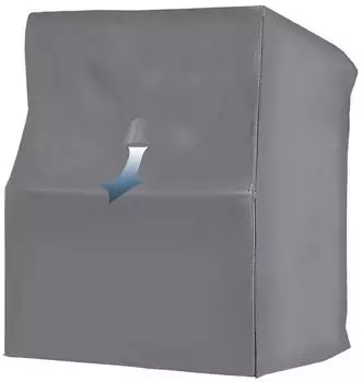 QUICK STAR Strandkorb-Schutzh&uuml;lle L 119x106x165cm, PVC-Gewebeplane, grau (65274)