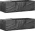 vidaXL Aufbewahrungstasche für Gartenkissen 135x40x55cm Schwarz 2er-Set (3155396)