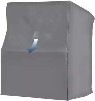 QUICK STAR Strandkorb-Schutzh&uuml;lle XL 145x106x160cm PVC-Gewebeplane 280g/m&sup2; Grau (4061869653741)