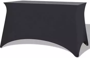 vidaXL Stretch-Tischhusse 183x76x74cm anthrazit, 2 Stk. (132040)