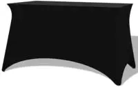 vidaXL Stretch-Tischhusse 2 Stk. 183 x 76 x 74 cm Schwarz