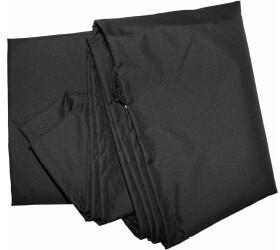 Outflexx Premium Abdeckhaube für Ecklounge schwarz Polyester 355 x 325 x 70 cm integriertes Zugband schwarz (23428)