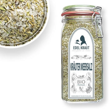 Edel Kraut Bio Kräuter Meersalz XXL Glas 850g
