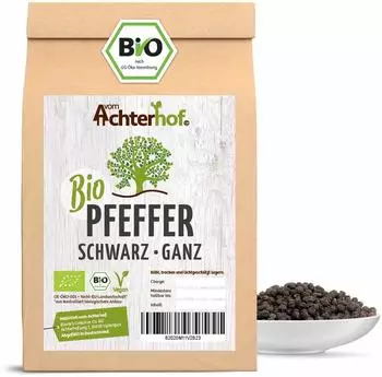 vom-Achterhof Pfeffer schwarz ganz Bio (250g)