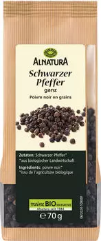 Alnatura Bio Schwarzer Pfeffer Ganz 70g
