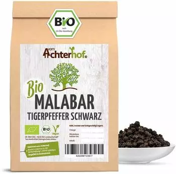 vom-Achterhof Malabar Pfeffer schwarz ganz Bio (500g)
