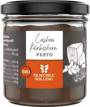 &Ouml;lm&uuml;hle Solling Bio Cashew-K&uuml;rbiskern Pesto - 110 g