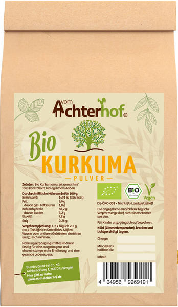 vom-Achterhof Kurkuma-Pulver Bio (1kg)
