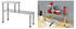 Spetebo Edelstahl Küchenregal für die Arbeitsplatte - 45 x 32 cm - Küchen Organizer mit 2 Etagen