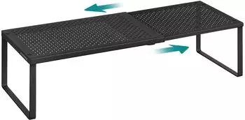 Songmics Gewürzregal Ausziehbar Küchen-Organizer, Metall, Mattschwarz (KCS007B01)