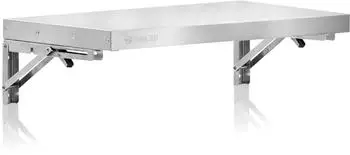 Mahlzeit Wandregal Edelstahl klappbar 60x30cm (EHR13)