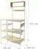 Relaxdays Küchenregal mit Steckdose & USB, mehrere Ebenen, Holzoptik, 151x82x40cm