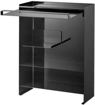 YAMAZAKI Tower Gewürzregal Metall 3 Ebenen, schwarz (38x49x16cm)
