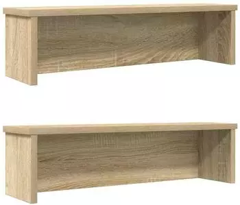 vidaXL Küchenregale stapelbar 2 Stk. Sonoma-Eiche 60x15x16cm (860504)