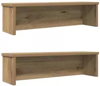 vidaXL Küchenregal stapelbar 2 Stk., Artisan-Eiche, 50x15x16cm (860498)