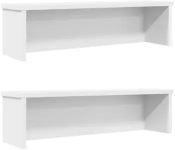 vidaXL Küchenregale, stapelbar, 2er-Set, weiß, 50x15x16cm (860482)