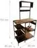 Relaxdays Küchenregal mit Steckdose & USB, 151x82x40cm, Holzoptik, Metall, braun/schwarz