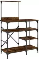 vidaXL B&auml;ckerregal R&auml;uchereiche 90x40x132 cm Holzwerkstoff und Metall