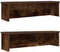 vidaXL K&uuml;chenregale Stapelbar 2 Stk. R&auml;uchereiche 60x15x16 cm