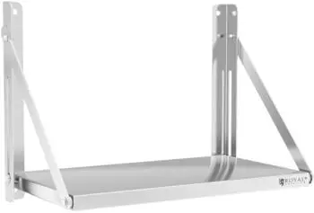 Royal Catering Klappbares Wandregal Edelstahl 60x30cm, 40kg (RC-BFWH6030)