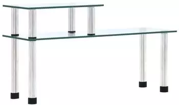 vidaXL Küchenregal 2-stöckig transparent 45x16x26cm Hartglas (249523)