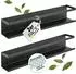 LuxusKollektion Gewürzregal 2er Set, schwarzes Metall, für Gewürzgläser