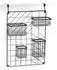 Zeller Wand-Organizer 5-tlg., Metall, schwarz, 46x12x60,3cm