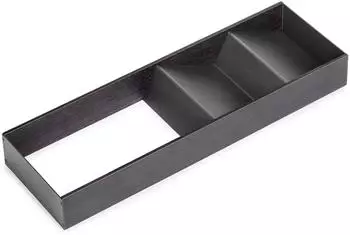 Emuca Orderbox Schubladenorganisator 150x470mm, Stahl und Holz, anthrazitgrau (3069235)